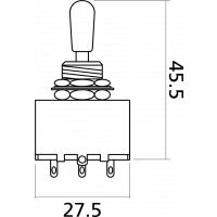 Yellow Parts Sélecteur 3 positions type Les Paul® bouton noir - Vue 2