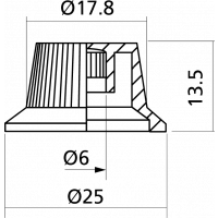 Yellow Parts Boutons de potentiomètre type Stratocaster® noir - lot de 3 - Vue 2