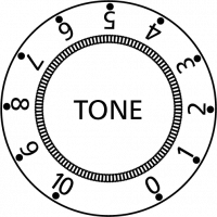 Yellow Parts Boutons de potentiomètre type Stratocaster® noir - lot de 3 - Vue 3