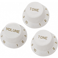 Yellow Parts Boutons de potentiomètre type Stratocaster® blanc - lot de 3 - Vue 1