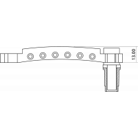 Yellow Parts Cordier et inserts type Les Paul® chrome - Vue 3