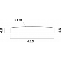 Yellow Parts Sillet de tête os brut type Stratocaster® - Vue 2