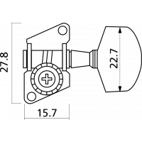 Yellow Parts Mécaniques ind. chromées double trou - lot de 6 (3+3) - Vue 2