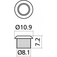 Yellow Parts Mécaniques ind. chromées double trou - lot de 6 (3+3) - Vue 5